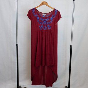 World Market Embroidered hi-low dress